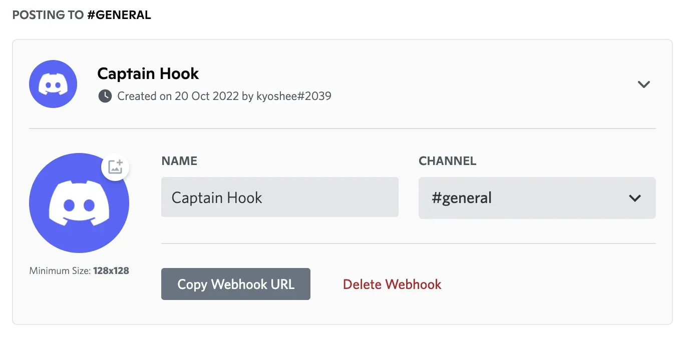 Discord Webhook creation